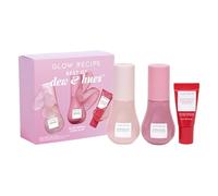 Glow Recipe Watermelon Glow Skin Care Set, Best of Dews & Hues - Full Size Niacinamide Dew Drops, Full Size Dewy Flush Watermelon Blush & Full Size Glass Balm Lip Treatment (3 Count)