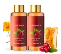 Glow Remedy Oil Skin Tightening, Glow Body Oil with Gua Sha Massage Tool - Magic Firming Body Oil for Women - Luxury Body Oils for Radiance & After Shower Care - 2PCS