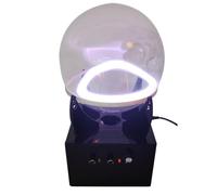 Glow Ring Reactor Ion Globe - 166mm Inert Gas Glow Sphere with High-Frequency Energy Light Display, Sci-Fi Desk Decoration Gift for Adult Tech Hobbyists (Xenon Gas)