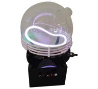 Glow Ring Reactor Ion Globe - 166mm Inert Gas Glow Sphere with High-Frequency Energy Light Display, Sci-Fi Desk Decoration Gift for Adult Tech Hobbyists (Xenon Gas)