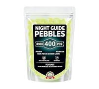 Glow Rock2026 Garden Pebbles - Resin 400 Piece Landscape Stones | Rainbow Pathway Aquarium Gravel Decorative Stepping Accents Night Guide Markers | For Patios Walkways Ponds Plant Pots