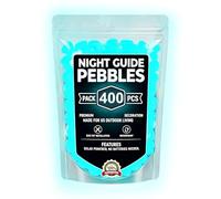 Glow Rock2026 Garden Pebbles - Resin 400 Piece Landscape Stones | Rainbow Pathway Aquarium Gravel Decorative Stepping Accents Night Guide Markers | For Patios Walkways Ponds Plant Pots
