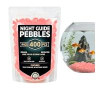 Glow Rock2026 Garden Pebbles - Resin 400 Piece Landscape Stones | Rainbow Pathway Aquarium Gravel Decorative Stepping Accents Night Guide Markers | For Patios Walkways Ponds Plant Pots