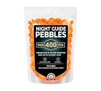 Glow Rocks | 400-pieces Solar-Powered Decorative Colorful Artificial Pebbles - Glowing Stones,for Pond Landscape Yard Walkway Patio Outside Fish Tank Aquarium