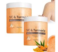 Glow Salt Scrub,Turmeric Vitamin C Bath Moisturizing Exfoliating Scrub,Deep Cleansing Body Exfoliator,Gentle Nourishes Skin,for Body Face Feet