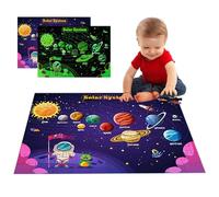 Glow Solar System Puzzle For Kids，100pc Space Toys With Planets，Educational Floor Puzzles Ages 3-8，Safe Astronomy Gift For 4-5 Year Olds