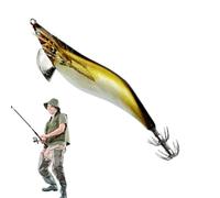 Glow Squid Jig, Glow Squid Lux, Saltwater Shrimp Lures, Artificial Fluorescent Fish Tools for Saltwater Fishing Bait,