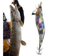 Glow Squid Jig, Squid Jig Glow - Fishing Bait for Basses, Realistic Artificial Bait for River Pond, Freshwater Fish Attraction Tools