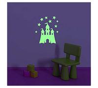Glow Stickers| Glow in The Dark Wall Decal Castle- Wall Paper Decoration Phosphorescent - 25 x 20 cm