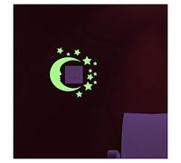 Glow Stickers| Glow in The Dark Wall Decal Moon and Stars- Wall Paper Decoration Phosphorescent (25x20)