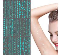 Glow Stickers,Waterproof Star Body Stickers | Body Art for Halloween Wedding Cosplay Pool Carnival Adults Birthday Beach Party Hand Neck Sports