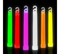 Glow Sticks Party Packs Age 3+ 32 PCs - Ultra Bright Glow Sticks 6 Inch Mega Party Pack - Glow in the Dark UV Neon Light Glow Stick Party Poppers Large Light Stick in 8 colours (6" (15.24cm))