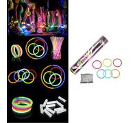 Glow Sticks with Connectors Party Packs for Children and Adults Camping Essentials Neon Festival Accessories for Birthday Wedding Games and Decorations Light Up Glow in the Dark (Standard)