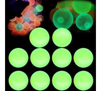 Glow Sticky Balls - 10Pcs Glows In the Dark Glorbs Balls, Sticky Balls Glow Sticky Balls to Ceiling, Elastic Squishy Glow Sticky Balls, Colorful Fidget Toys for Stress and Anxiety (Green, 4.5cm)