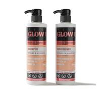 GLOW UP - Argan Oil Shampoo & Conditioner Set with Keratin & Aloe Vera, 400ml Each - Repairs, Hydrates, Restores Shine - Sulfate Free, Paraben Free, Vegan & Cruelty Free By Nurse Harvey's