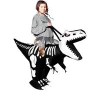 Glow-Up Dinosaur Costume - Bright LED Inflatable T-Rex Suit for Funny Cosplay, Halloween & Parties (Large)