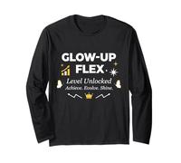 Glow-Up Flex Level Unlocked Personal Evolution Long Sleeve T-Shirt