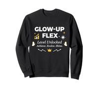 Glow-Up Flex Level Unlocked Personal Evolution Sweatshirt