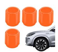 Glow Valve Caps - 4 Pcs Luminous Tire Cover, Fluorescent Stem Protector, Night Visibility, Rubber Seal Interior, Threaded Dust Shield, Neon Wheel Accessory | For Motorcycles