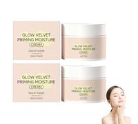 Glow Velvet Priming Moisture Cream - Pore Blurring and Makeup Gripping Primer | Hydrating Korean Skin Care Face Primer for All Skin Types | Velvety Finish, All-Day Makeup Lock (2 Pieces)