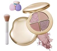 Glow Wardrobe Eye & Cheek Palette - Eyeshadow and Highlighter Makeup, 4-Color Metallic Highlighting Eye & Cheek Palette, Shading, Highlighting & Defining the Face, All-Day Wear (#05)