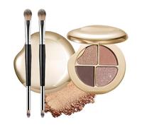 Glow Wardrobe Eye & Cheek Palette - Eyeshadow and Highlighter Makeup, Waterproof Long-Lasting Makeup Palette for Shading, Highlighting & Defining The Face, Blends Easily, Create A Natural Look (#04)