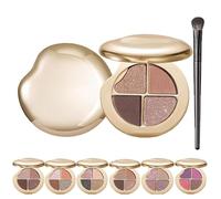 Glow Wardrobe Highlighting Eye & Cheek Palette, Eyeshadow and Highlighter Makeup, 4-Color Metallic Highlighting Eye & Cheek Palette, 4-in-1 Starry Sky Eyeshadow, All-Day Wear (#04)