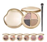 Glow Wardrobe Highlighting Eye & Cheek Palette, Eyeshadow and Highlighter Makeup, 4-Color Metallic Highlighting Eye & Cheek Palette, 4-in-1 Starry Sky Eyeshadow, All-Day Wear (#03)