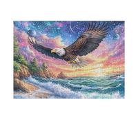 Glow Wave Flying Eagle 300 Piece Jigsaw Puzzle for Adults Surge Spray Dusk Snow Day Activity Indoor Fun No Dust Pieces Great Gift for Neighbors 300 PCS