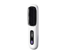 Glowcept Hair Styler for Short Hair - The Glow Wave Wireless Heated Brush(white)