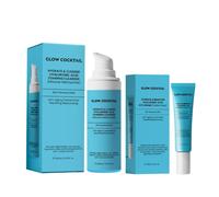 GlowCocktail London Hydrate & Cleanse Hyaluronic Acid Foaming Cleanser 200Ml + Hydrate & Brighten Hyaluronic Acid Eye Cream 15Ml in Blue GlowCocktail London Blue