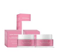 Glowcocktail London Marine Collagen Firm & Repair Serum 30Ml + Marine Collagen Firm & Glow Day Moisturiser 50Ml + Marine Collagen Firm & Restore Night Moisturiser 50Ml In Pink Pink 100ml