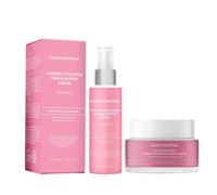 Glowcocktail London Marine Collagen Firm & Repair Serum 30Ml + Marine Collagen Firm & Restore Night Moisturiser 50Ml In Pink Pink One Size