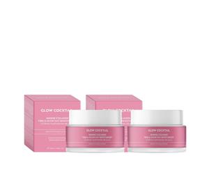 GlowCocktail London Women's 2 x Marine Collagen Firm & Glow Day Moisturiser 50ml in Pink