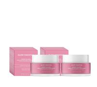 GlowCocktail London Women's 2 x Marine collagen firm & restore night moisturiser 50ml in Pink