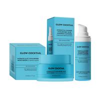 GlowCocktail London Women's Hydrate & Lift Hyaluronic Acid Moisturizer 50Ml + Hydrate & Cleanse Hyaluronic Acid Foaming Cleanser 200Ml in Blue
