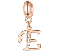GLOWDAS 2026 Letter E Charms Alphabet Beads fits Pandora European Bracelets