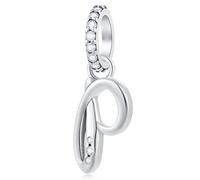 GLOWDAS 2026 Letter P Charms Alphabet Pendant - fit Pandora Name Bracelet