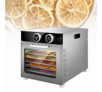 Glowdora 800w/1200w Commercial Dehydrator With 6/12 Stainless Steel Trays, Large Capacity Dryer For Beef Jerky/Fruits/Vegetables/Dog Treats,Adjustable Temperature Or Time 6Layer
