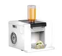 Glowdora Commercial Large Capacity/Electric Snowflake Ice Machine, Efficiencys Ice Crushing 60kg/Day, Self Cleaning Function, Suitable For Dining Cars, Bars, And Home Use (White/Black) White