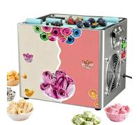 Glowdora Commercial Rolled Ice Cream Maker Machine- Fried Ice Cream Roll Machine With 2 Scrapers, 300x240mm Pan For Ice Cream Roller Maker, Smoothie Bowl - For Home, Cafe, Shop