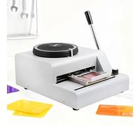 Glowdora Compact Pvc Card Embossing Machine, Handheld Manual Machine, For Embossing Standard 85.5x55mm Plastic Cards, Dials Include Letters, Numbers, Symbols, Etc., Basic Symbols