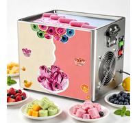 Glowdora Fried Ice Cream Machine, Rolled Icecream Roller Maker, Tabletop Ice Roll Maker, Equipped With 2 Scrapers For Commercial And Household Application