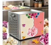 Glowdora Ice Cream Roller Maker, Stainless Steel Rolled Icecream Maker, Fried Ice Cream Machine With 300x240mm Pan, 1.5cm Depth, Fry Ice Machine For Home, Bubble Tea Shop, Party