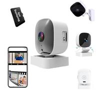 Glowflip Security Camera,Color Night Vision,Two Way Audio Real time Response,Indoor HD Camera,24/7 Recording & Smart Alerts,for Home Yard Garden Farm,Easy Install (3 million pixels +SD 32g)