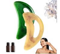 Glowflow Body Gua Sha, Body Scraper, Large Resin GuaSha Cellulite Massage Tool for Legs, Back, Shoulders, Glutes (Yellow+Green)
