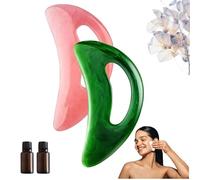 Glowflow Body Gua Sha, Body Scraper, Large Resin GuaSha Cellulite Massage Tool for Legs, Back, Shoulders, Glutes (Pink+Green)