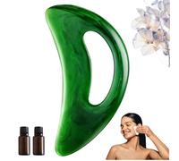Glowflow Body Gua Sha, Body Scraper, Large Resin GuaSha Cellulite Massage Tool for Legs, Back, Shoulders, Glutes (Green)