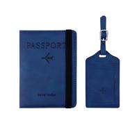 glowgare Passport Holder Cover, PU Leather Passport Cover and Luggage Tags Set, RFID Blocking Passport Case for Travel Documents, Credit Cards & Boarding Passes