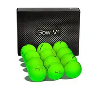 GlowGear Golf - GlowV1 Night Golf Balls, for Men and Women, Glow in The Dark with Full Compression Core,Ultra Bright Glow,12 or 6 Count Refill Pack Balls only Requires UV Light Source